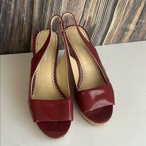 Johnston &‎ Murphy Red Sandals Peep-Toe Slingback